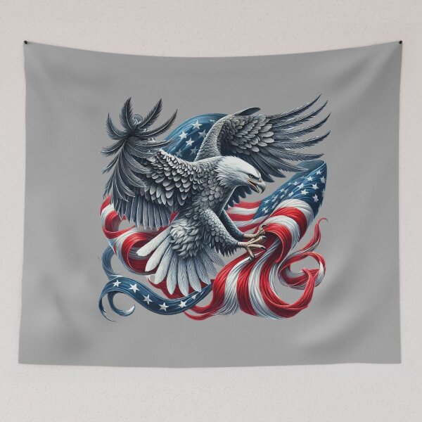 Item preview, Majestic American Eagle with a National Flag of USA designed and sold by BestDetailer.