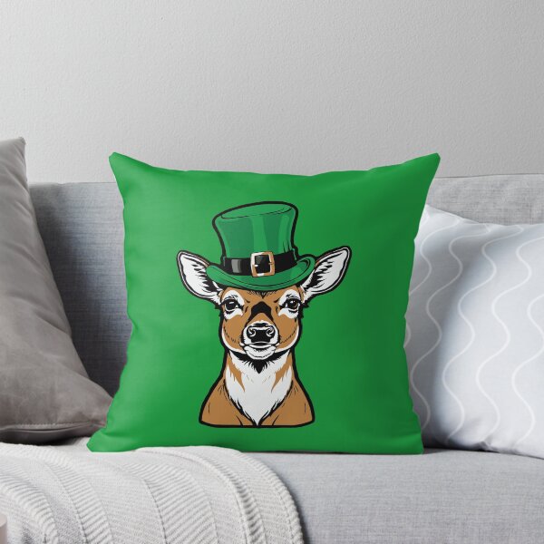 Item preview, St. Patrick's Grace: Deer Elegance in a Green Leprechaun Hat designed and sold by twisted-dot.