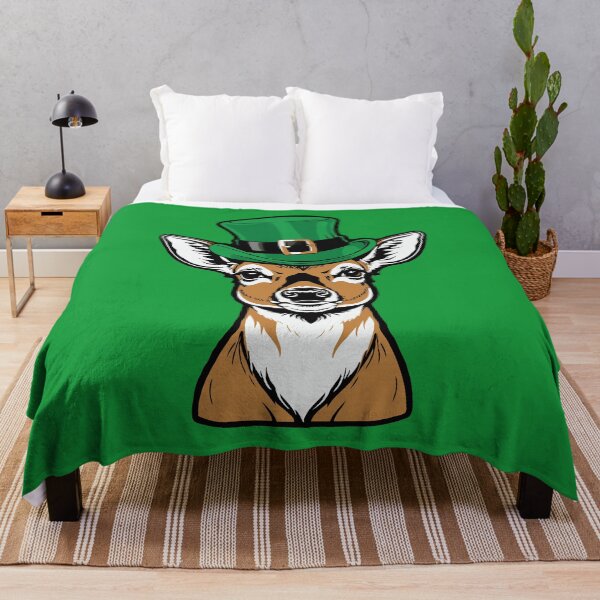Item preview, St. Patrick's Grace: Deer Elegance in a Green Leprechaun Hat designed and sold by twisted-dot.