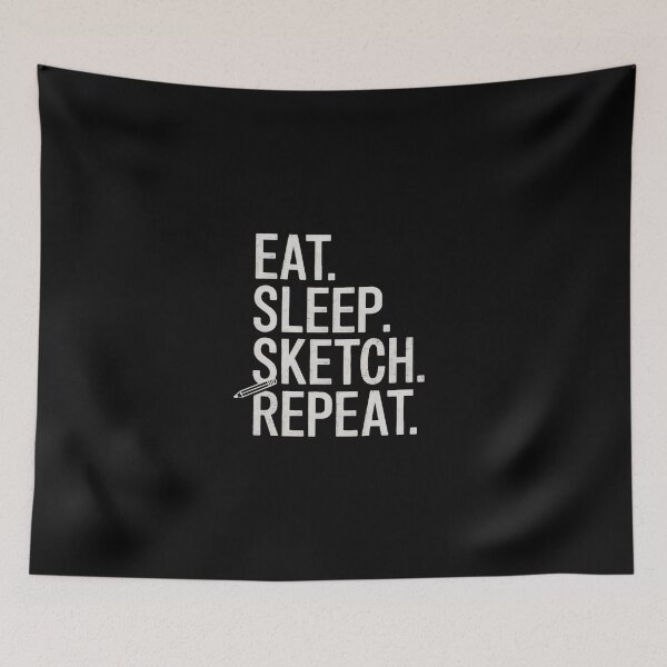 Item preview, Eat. Sleep. Sketch. Repeat. designed and sold by MagicWander.