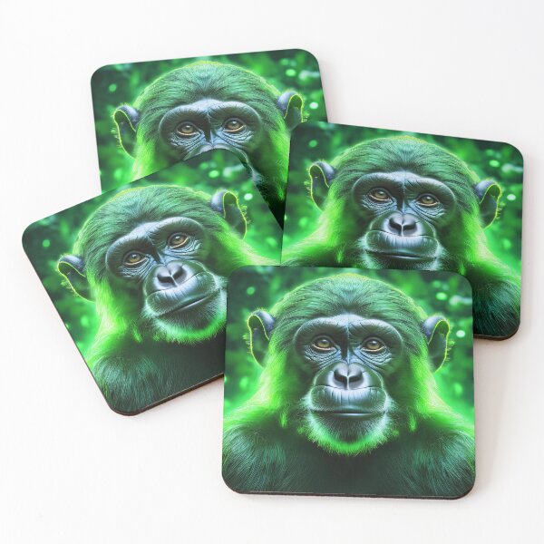 Item preview, Green | Glowing Neon Monkey Collection | Hyperrealistic designed and sold by monkeybusiness.pt.