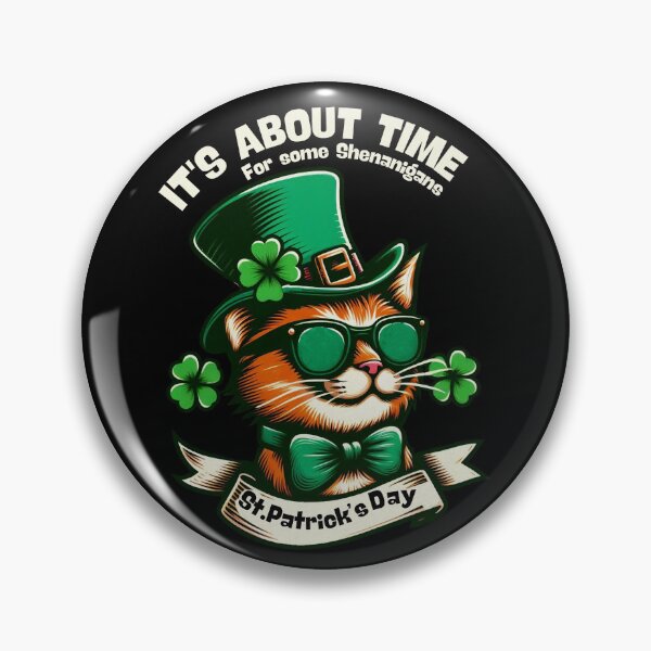 Item preview, St Patricks Day Cat It's About Time For some Shenanigans   designed and sold by DarekShop.