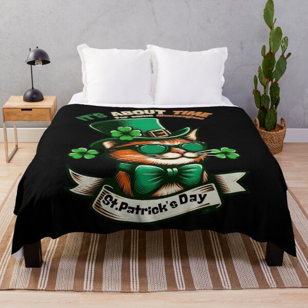 Item preview, St Patricks Day Cat It's About Time For some Shenanigans   designed and sold by DarekShop.