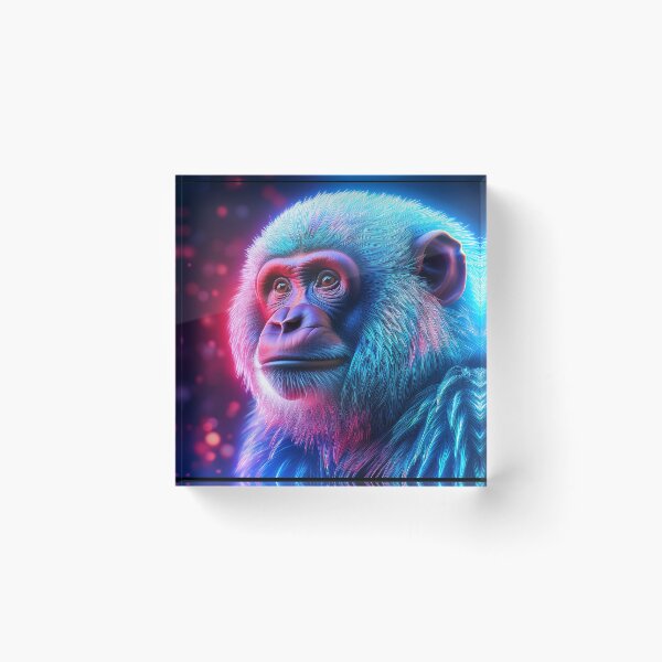 Item preview, Baby Blue | Glowing Neon Monkey Collection | Hyperrealistic designed and sold by monkeybusiness.pt.