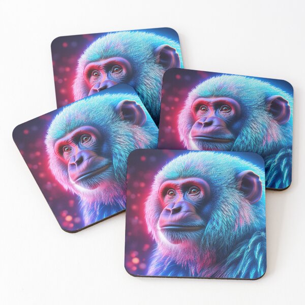 Item preview, Baby Blue | Glowing Neon Monkey Collection | Hyperrealistic designed and sold by monkeybusiness.pt.
