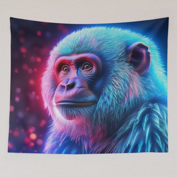 Item preview, Baby Blue | Glowing Neon Monkey Collection | Hyperrealistic designed and sold by monkeybusiness.pt.