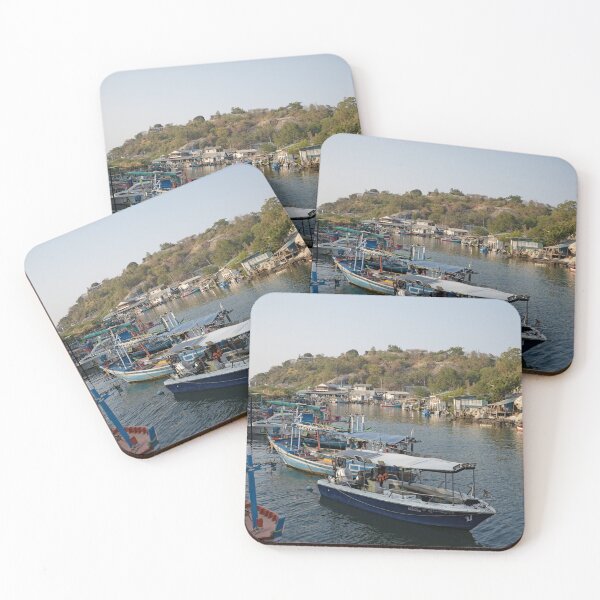 Item preview, Hua Hin's colorful boats at rest	 designed and sold by franck380.