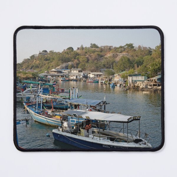 Item preview, Hua Hin's colorful boats at rest designed and sold by franck380.