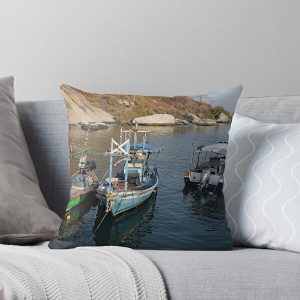 Item preview, Hua Hin's colorful boats at rest	 designed and sold by franck380.