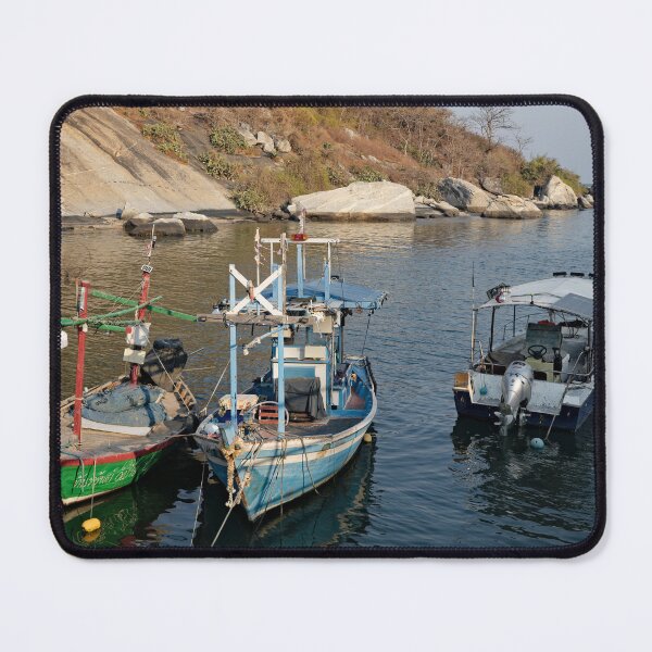 Item preview, Hua Hin's colorful boats at rest designed and sold by franck380.