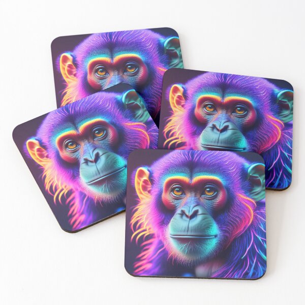 Item preview, Hippie | Glowing Neon Monkey Collection | Hyperrealistic designed and sold by monkeybusiness.pt.