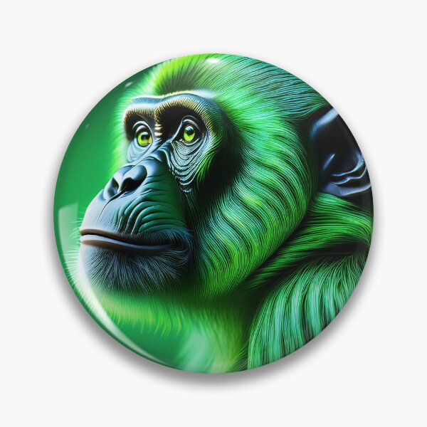 Item preview, Green Lines | Glowing Neon Monkey Collection | Hyperrealistic designed and sold by monkeybusiness.pt.
