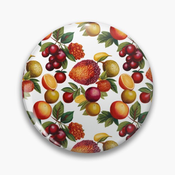 Item preview, Mixed Fruit Pattern – Berries, Oranges & Peaches designed and sold by PING 999 STUDIO.