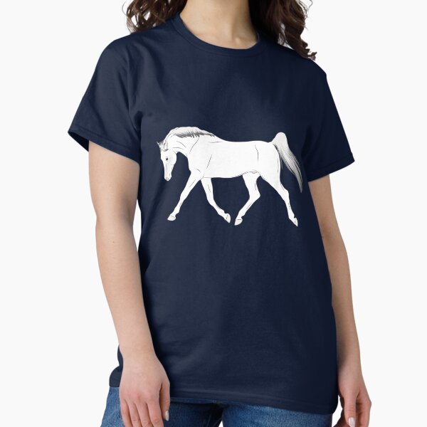 Aperçu de l'œuvre Cheval Arabe Shagya, dessin cheval gris, cheval oriental, races de chevaux de la Hongrie créée et vendue par WebEquitation®.