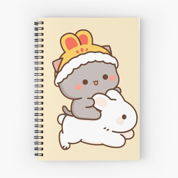 Item preview, Mochi Riding A Rabbit - Sugar And Peach Goma Couple 2025 designed and sold by BrightStreets.
