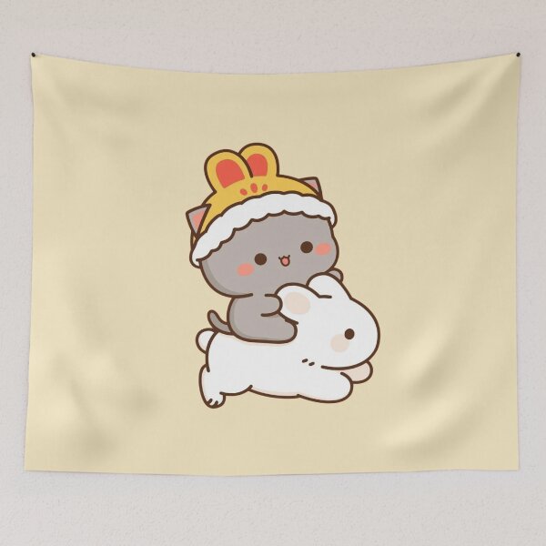 Item preview, Mochi Riding A Rabbit - Sugar And Peach Goma Couple 2025 designed and sold by BrightStreets.