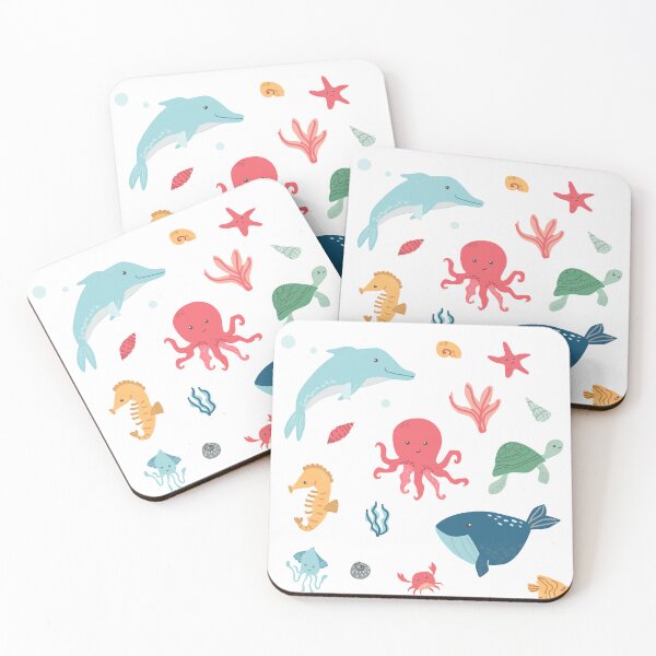 Item preview, Playful Ocean Animals for Kids designed and sold by My Kind of Mood.