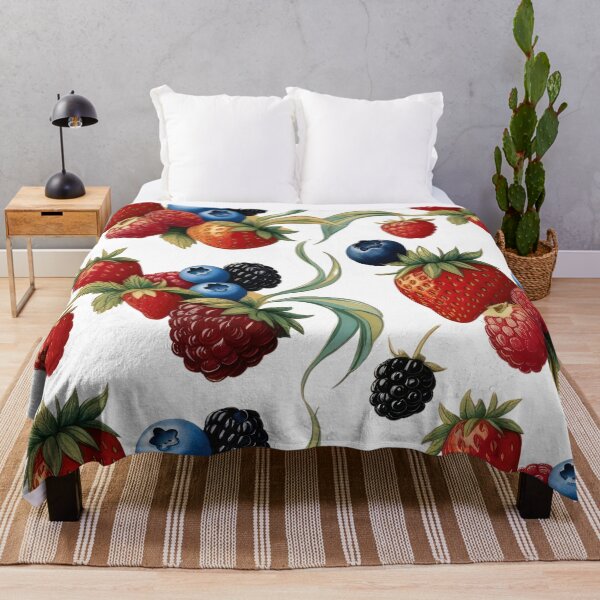 Item preview, Berry Lover’s Pattern – Strawberries, Blueberries & Blackberries designed and sold by PING 999 STUDIO.