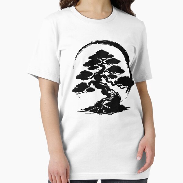 Aperçu de l'œuvre Cercle Enso et arbre Bonsaï Cercle Zen Enso Art japonais créée et vendue par PATTERN-ZART.