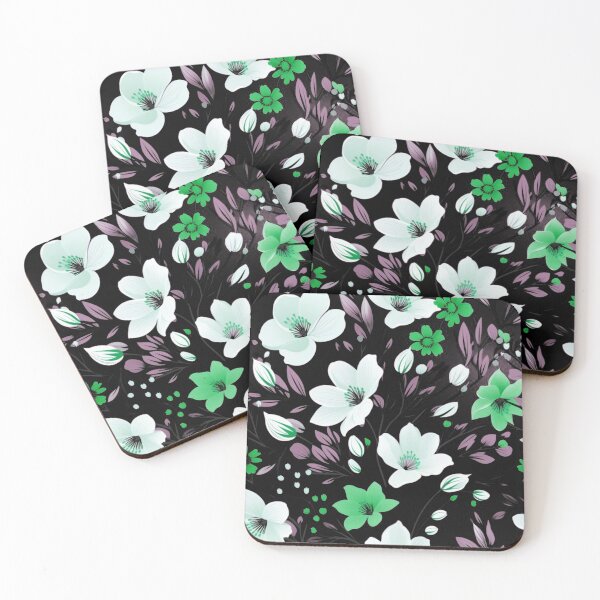 Item preview, A seamless pattern featuring large, detailed white flowers designed and sold by Arslan2013.