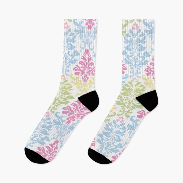 Item preview, Pastel Damask Seamless Pattern | Elegant Vintage Design | Pink, Baby Blue, Yellow, Green designed and sold by Sohee Jin.
