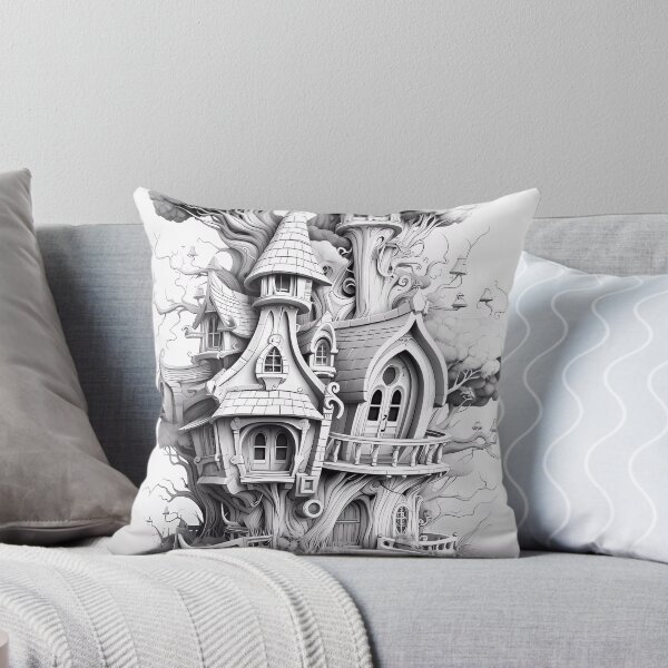 Item preview, Magical Fairy House #13 Coloring Page Pattern  designed and sold by DavidColoring.