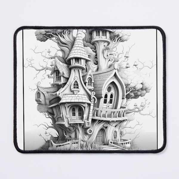 Item preview, Magical Fairy House #13 Coloring Page Pattern  designed and sold by DavidColoring.