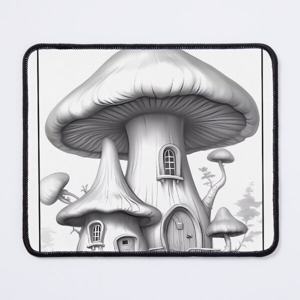 Item preview, Magical Mushroom House #3 Coloring Page Pattern designed and sold by DavidColoring.
