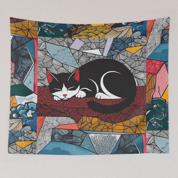 Item preview, Sleepy Black Kitty Art designed and sold by Witty Shirts.