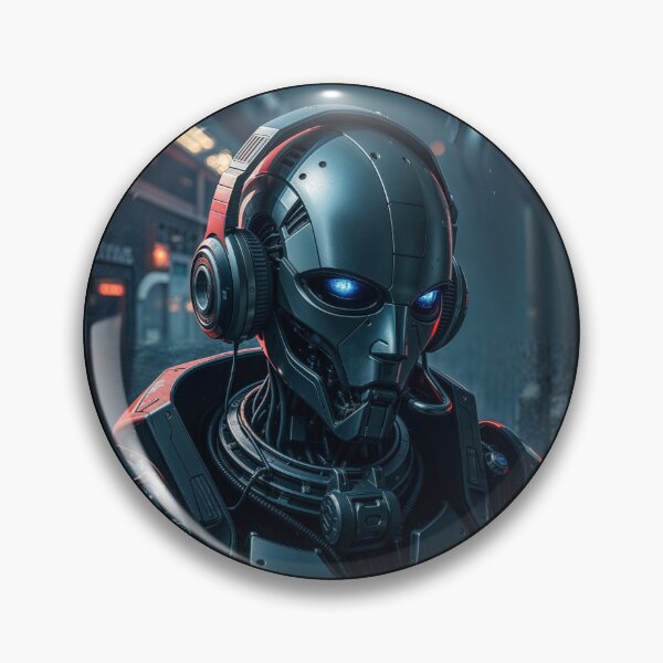 Item preview, Android with headphones designed and sold by DARKEDGEDNB.