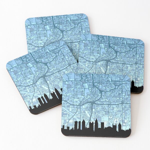 Item preview, Atlanta Georgia Skyline Map designed and sold by ArtPrints.