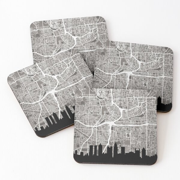 Item preview, Atlanta Georgia Skyline Map designed and sold by ArtPrints.