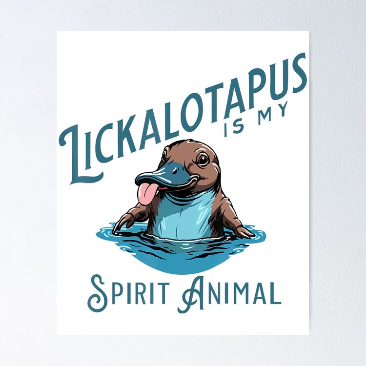 Vintage Funny Lickalottapus Is My Spirit Animal Lovers Meme Sticker