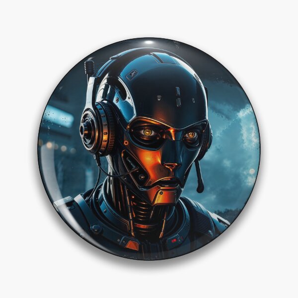 Item preview, Android with headphones designed and sold by DARKEDGEDNB.