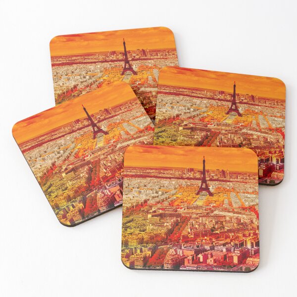 Item preview, Paris Eiffel tower in red orange designed and sold by FOTOwerk_Fris-Art.