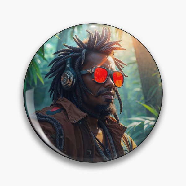 Item preview, Android with headphones designed and sold by DARKEDGEDNB.