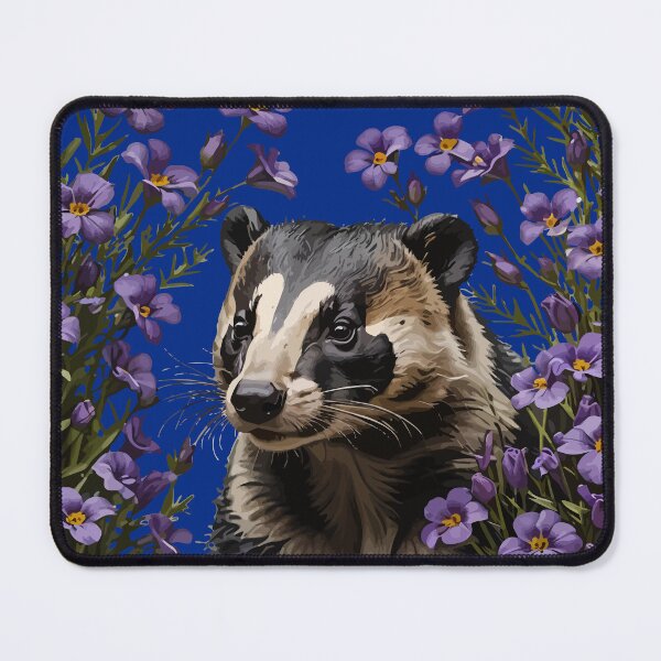 Item preview, Badger Surrounded By Wisconsin Wood Violets designed and sold by taiche.
