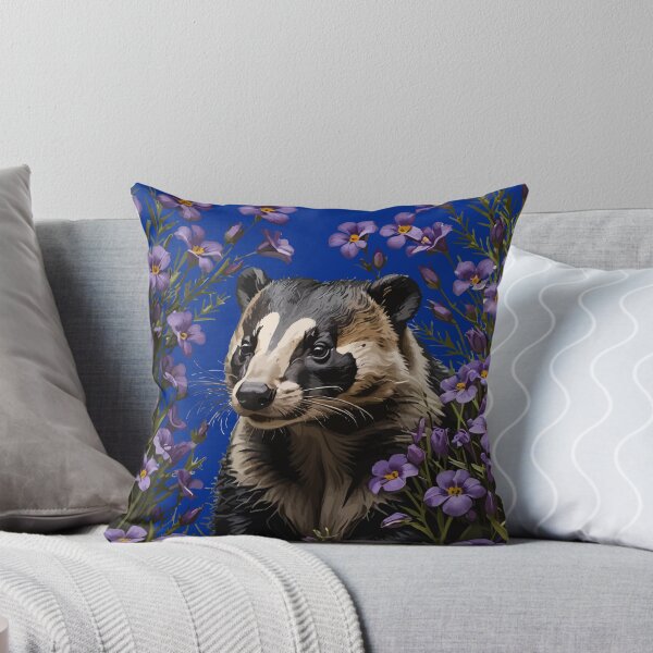 Item preview, Badger Surrounded By Wisconsin Wood Violets designed and sold by taiche.