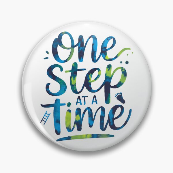Item preview, One Step At A Time - Cute Watercolor Motivational Quotes designed and sold by RiceArtShop.