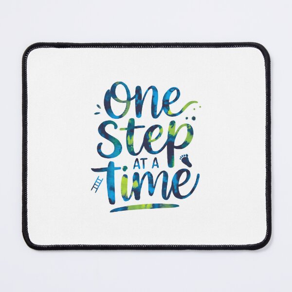 Item preview, One Step At A Time - Cute Watercolor Motivational Quotes designed and sold by RiceArtShop.
