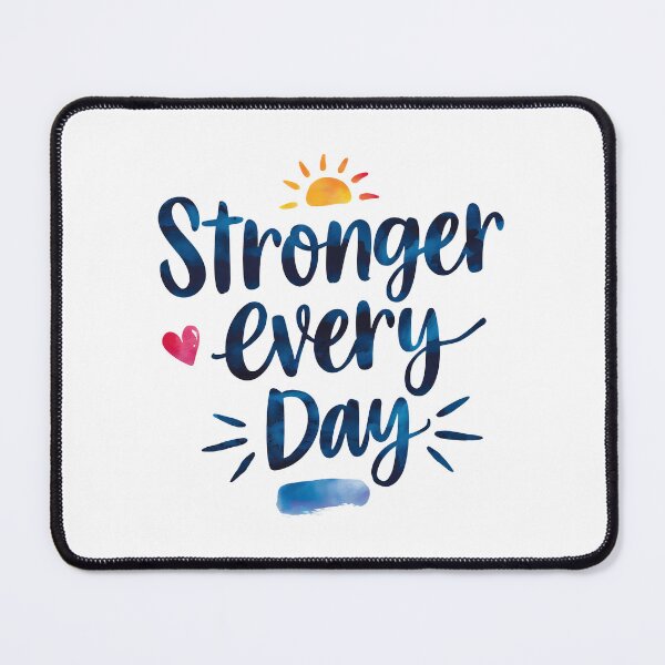Item preview, Stronger Every Day - Cute Watercolor Motivational Quotes designed and sold by RiceArtShop.