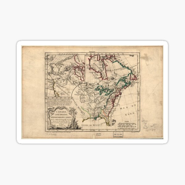 Item preview, Canada, Louisiana, possessions (1762) designed and sold by vintageskylines/vintagemaps.