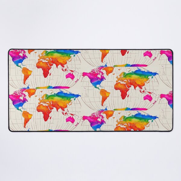 Item preview, Rainbow Watercolor World Map designed and sold by StormArte.