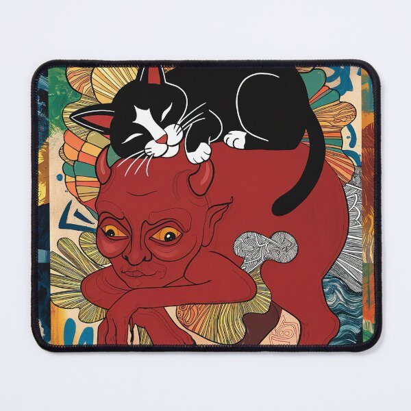Item preview, Cat on Devil Art designed and sold by Witty Shirts.