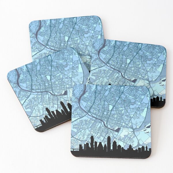 Item preview, Austin Texas Skyline Map designed and sold by ArtPrints.