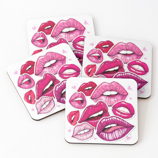 Item preview, Pink preppy lips shine designed and sold by AhArtMe.