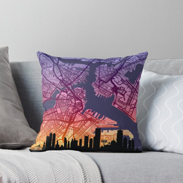 Item preview, Boston Massachusetts Skyline Map designed and sold by ArtPrints.
