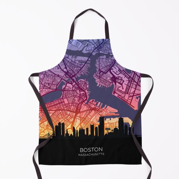 Item preview, Boston Massachusetts Skyline Map designed and sold by ArtPrints.