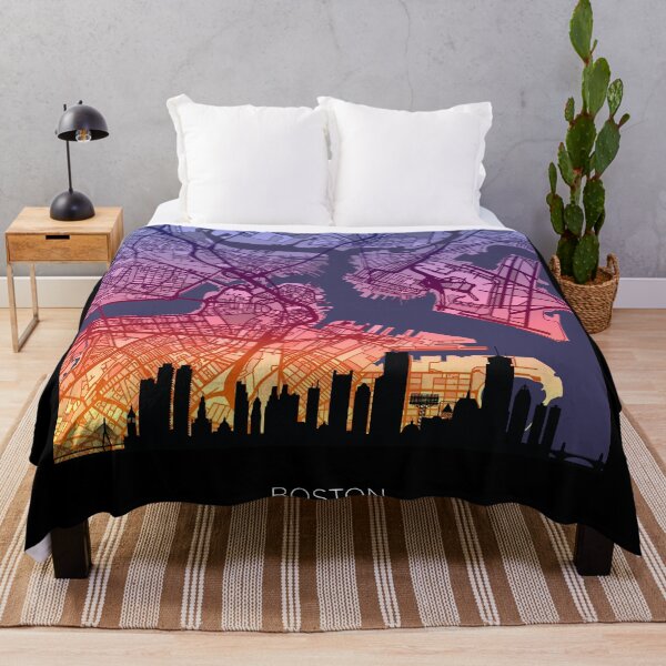 Item preview, Boston Massachusetts Skyline Map designed and sold by ArtPrints.