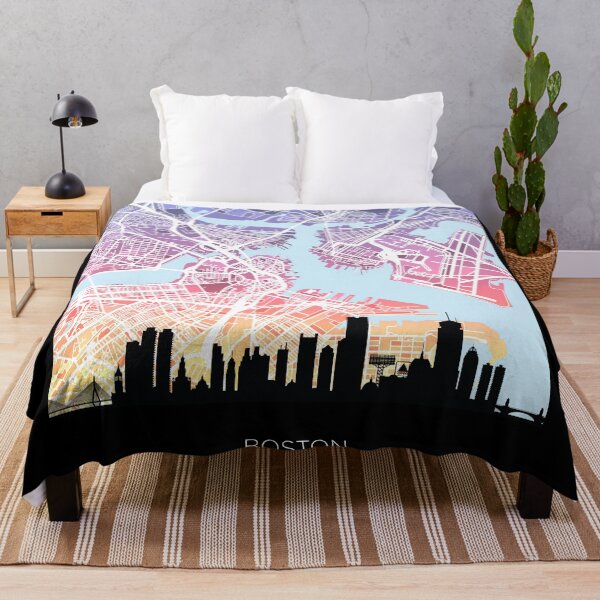 Item preview, Boston Massachusetts Skyline Map designed and sold by ArtPrints.